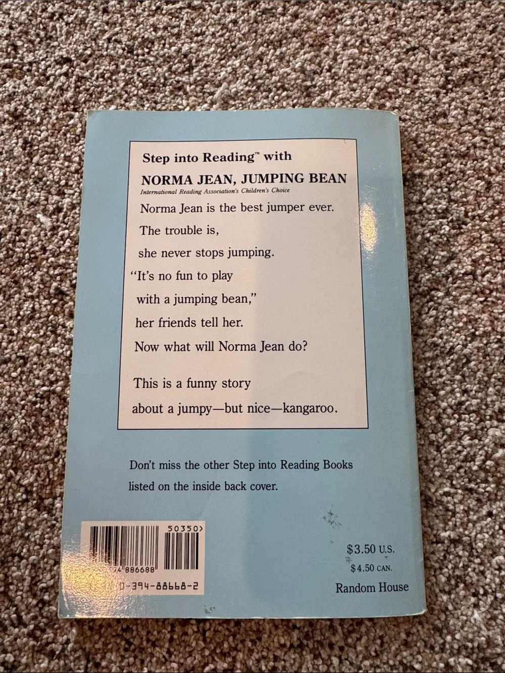 Norma Jean, Jumping Bean Step into Reading Book by Joanna Cole - Picture 2 of 11